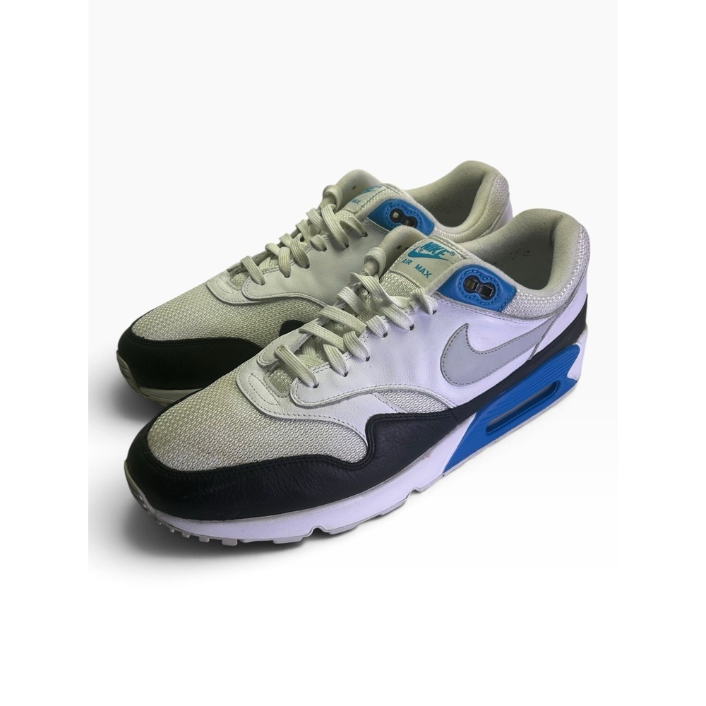 Nike Air Max 90/1 Laser Blue 2018 AJ7695-104 White Black Grey Men's Size 13